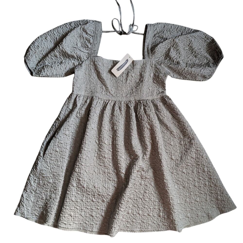 NWT Seersucker Babydoll Mini Dress with Pockets Size Small